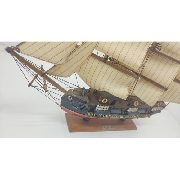 Bergantin Siglo XVIII Wooden Model Ship 18th Century Brigantine Nautical Decor - Picture 6 of 9